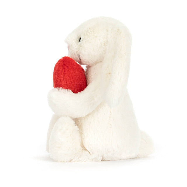 Bashful Red Love Heart Bunny By Jellycat