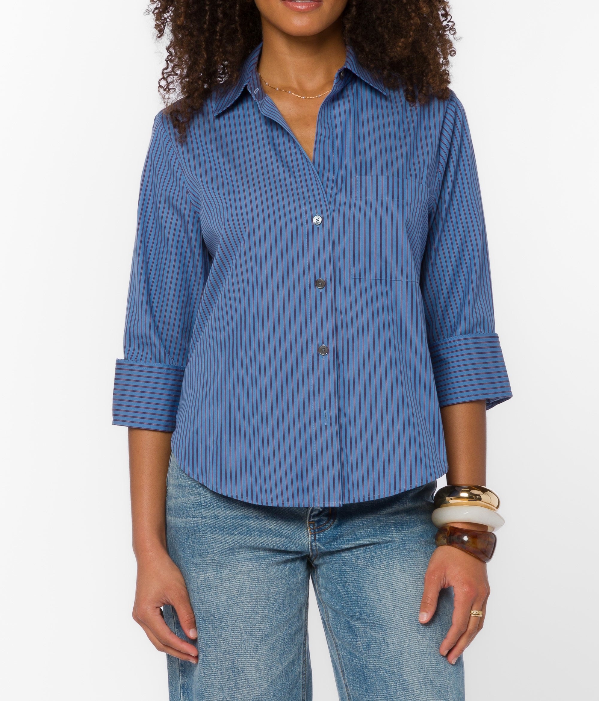 Velvet Heart | Valencia Long Sleeve Striped Shirt