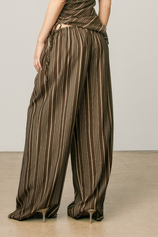 Morgan Striped Wide Leg Pull on Pants