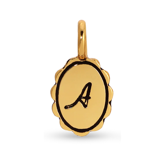 Charm Garden - Gold Scalloped Initial Charm