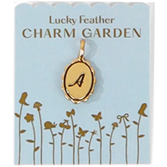 Charm Garden - Gold Scalloped Initial Charm