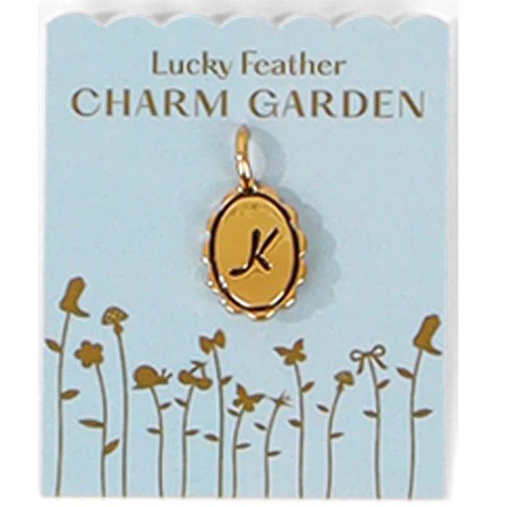 Charm Garden - Gold Scalloped Initial Charm