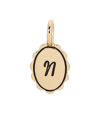 Charm Garden - Gold Scalloped Initial Charm