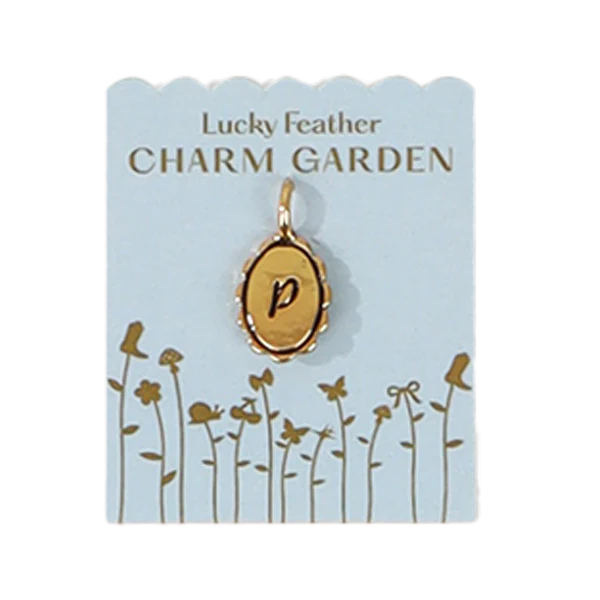 Charm Garden - Gold Scalloped Initial Charm