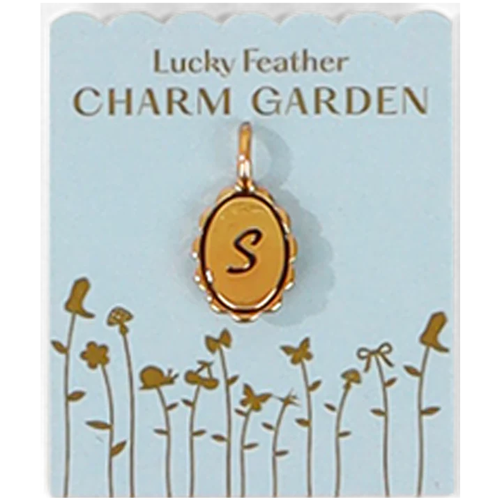 Charm Garden - Gold Scalloped Initial Charm