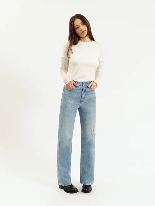 Daze Denim City Straight High Rise Straight Leg in Be Mine Vintage