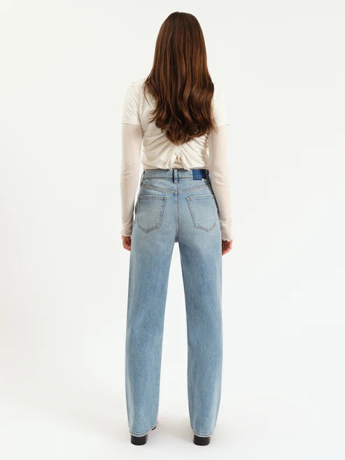 Daze Denim City Straight High Rise Straight Leg in Be Mine Vintage