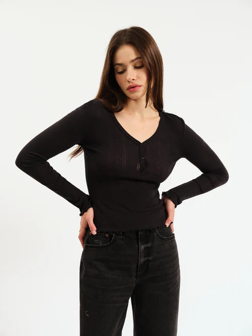 DAZE The Bunny Everday Pointelle Henley