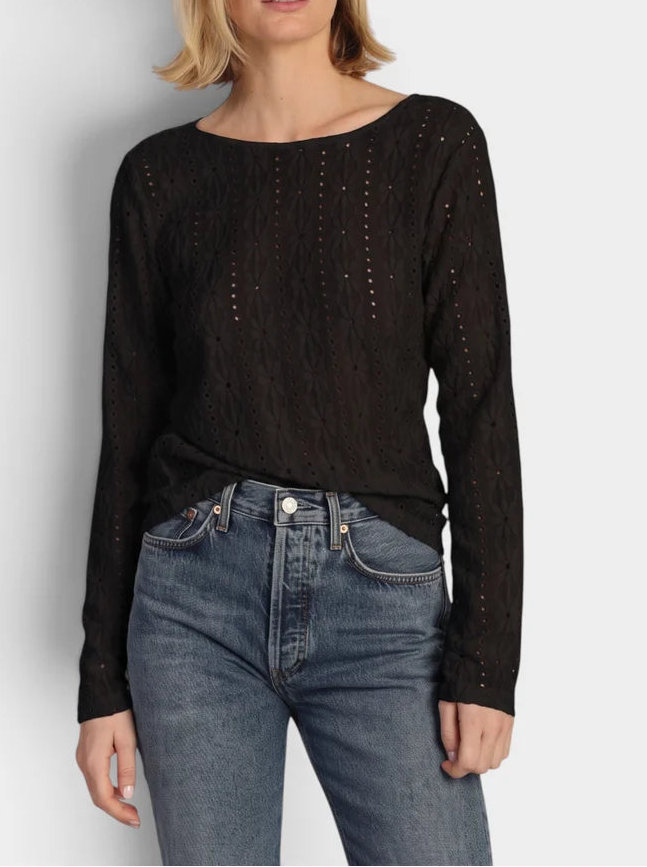 Dylan | Beau Eyelet Knit Top