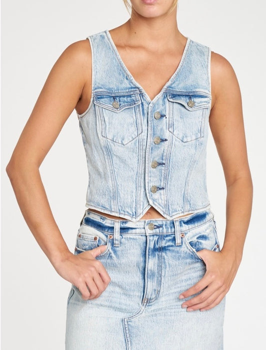 KISS DENIM VEST IN FIRST MOVE BY DAZE