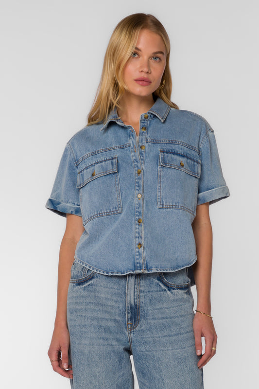 Velvet Heart Barnes Short Sleeve Denim Top
