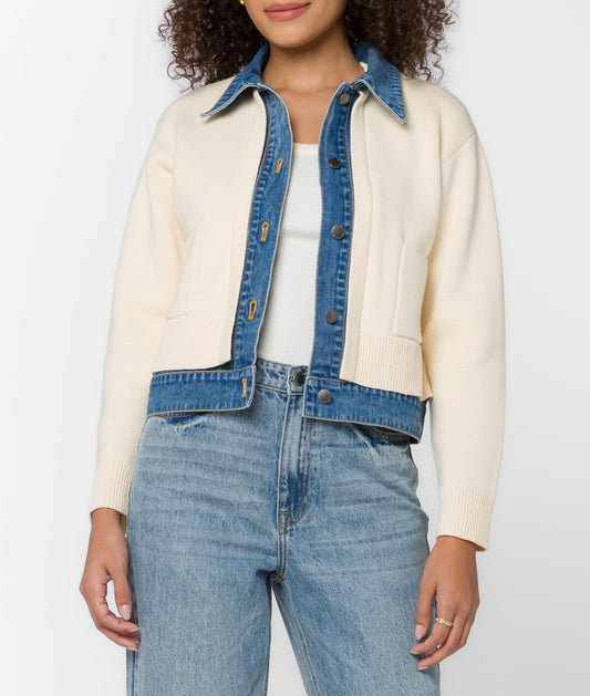 Velvet Heart Francis Ivory & Denim Jacket