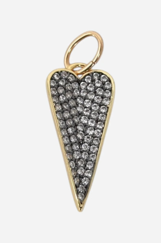 Farrah B Gunmetal Heart Charm