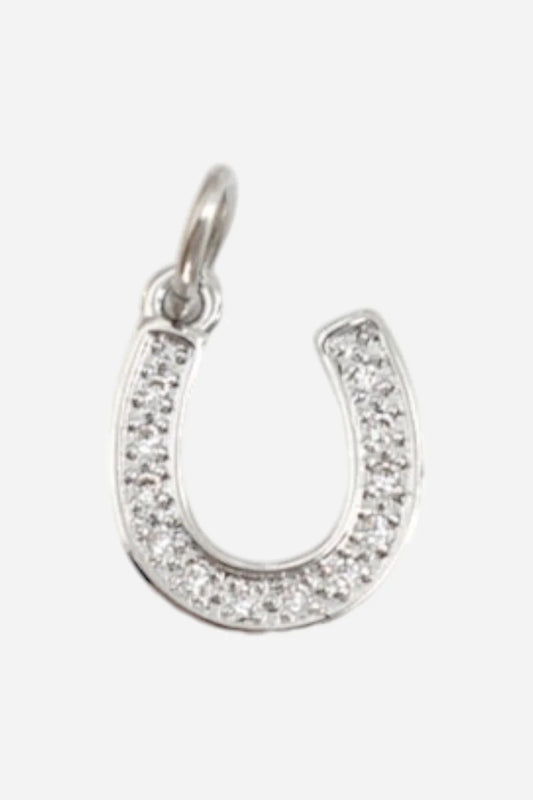 Farrah B Pave Horseshoe Charm