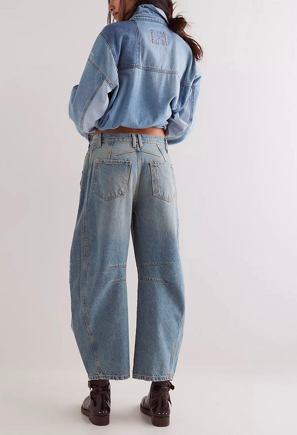 We The Free Good Luck Mid-Rise Barrel Jeans