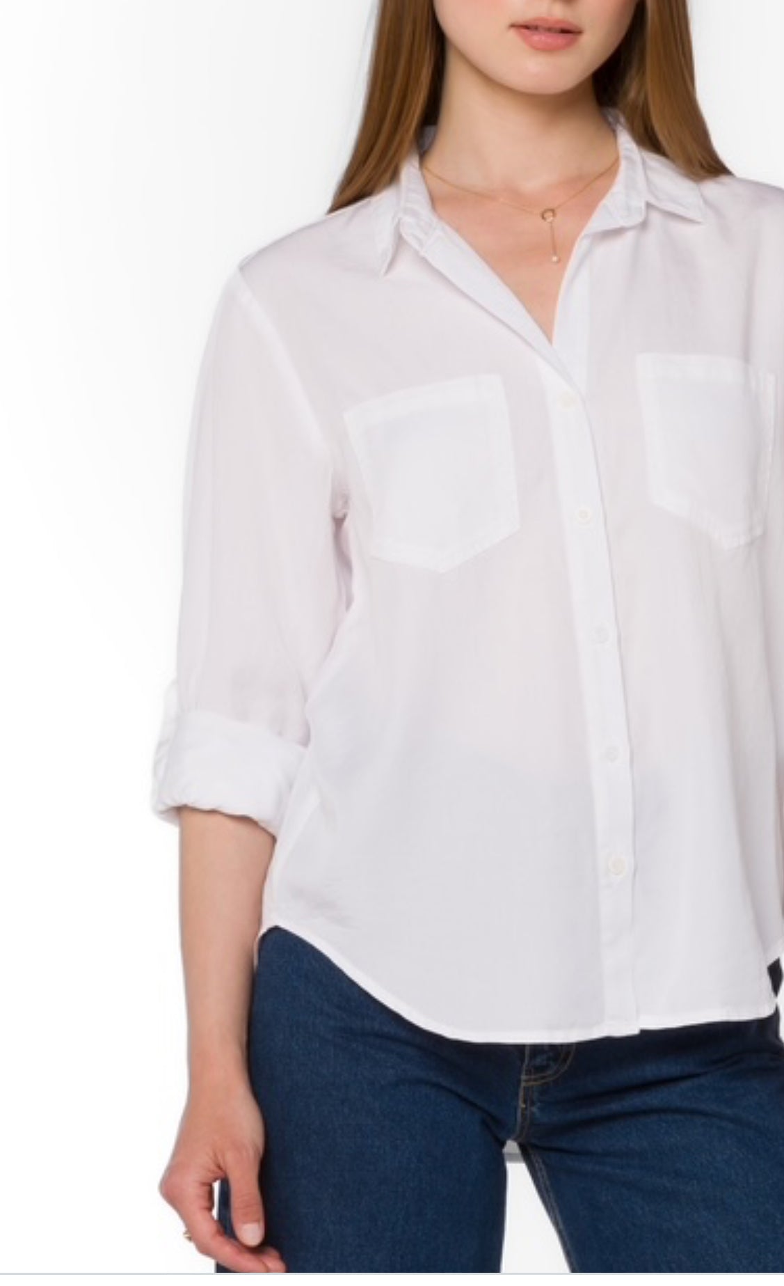 Sirena Optic White Button Up Shirt