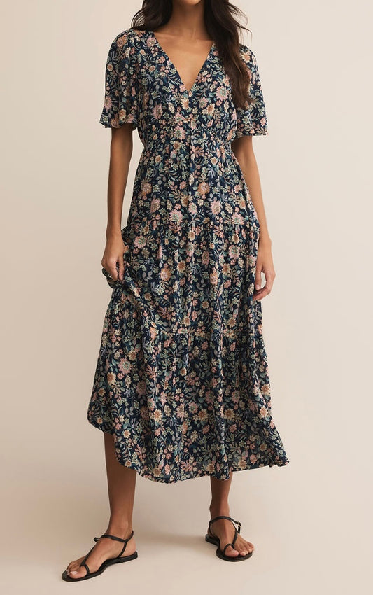Z Supply Kat Printed Midi Dress