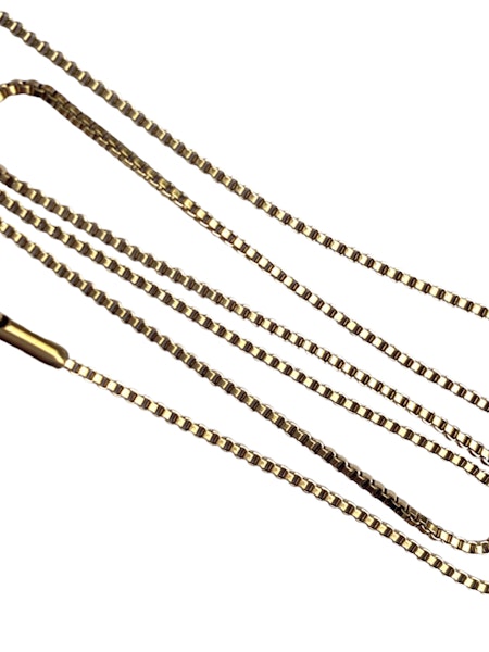 Gold Box Chain Necklace