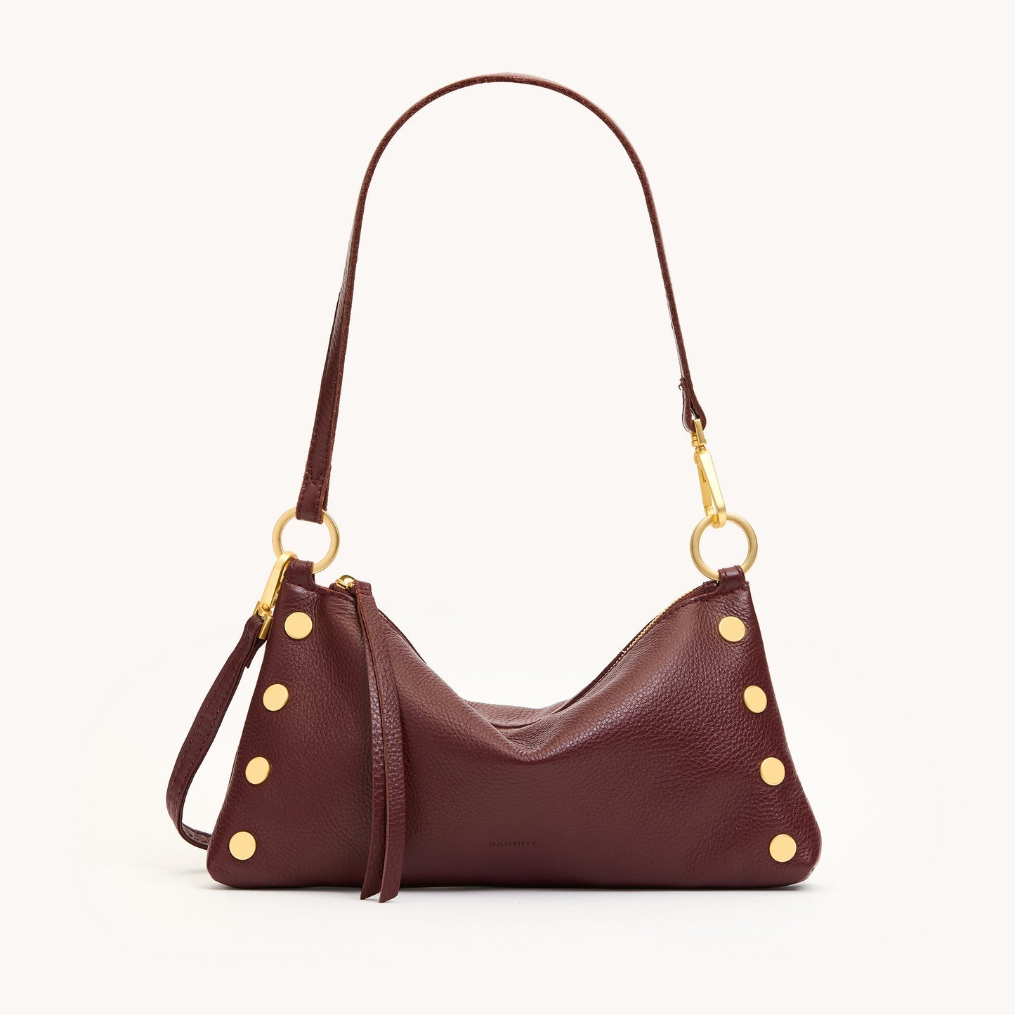 Kyle Leather Shoulder Bag in Cherrywood Pebble By Hammitt