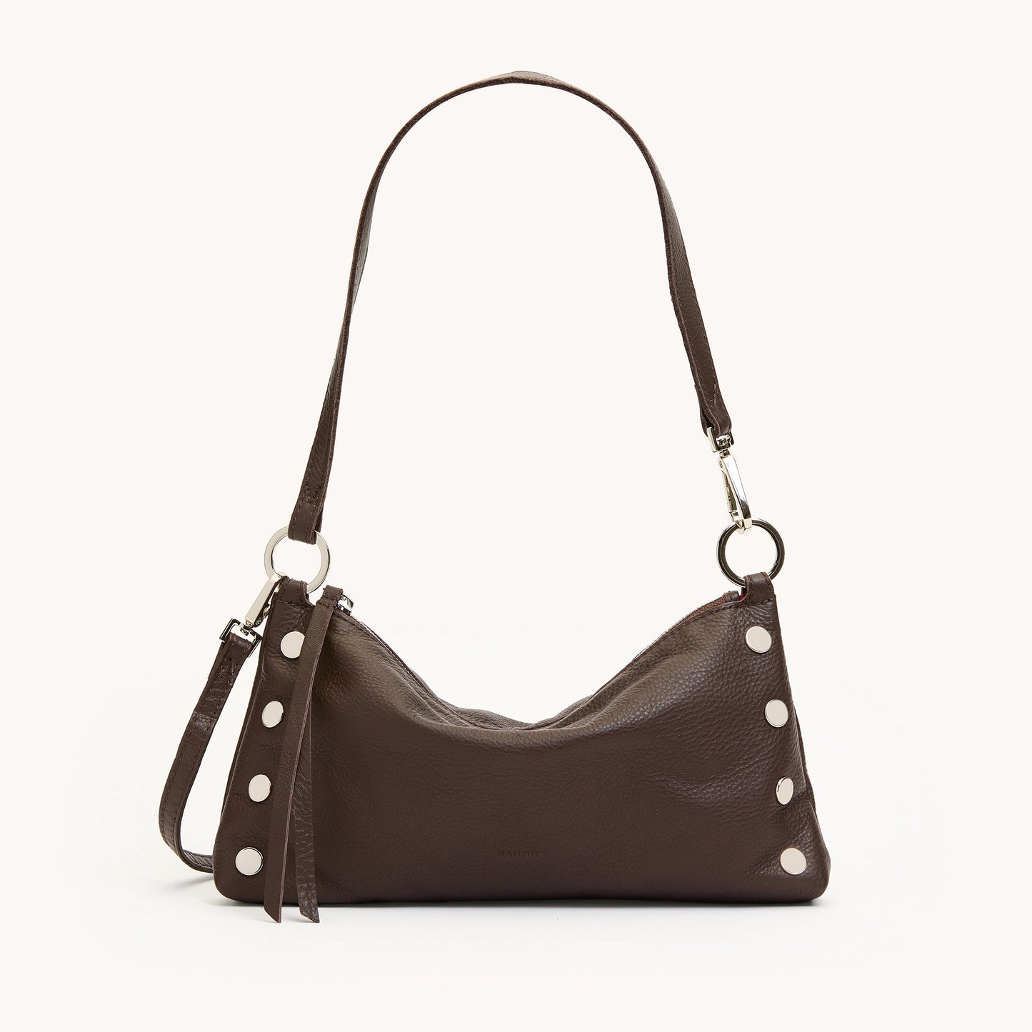 Kyle Leather Shoulder Bag in Espresso Pebble/Silver By Hammitt