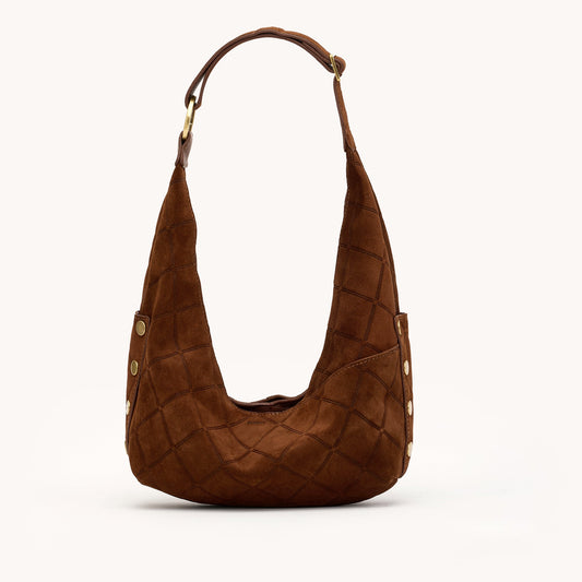 Tom med Chocolate Diamond Suede/Antique Gold
