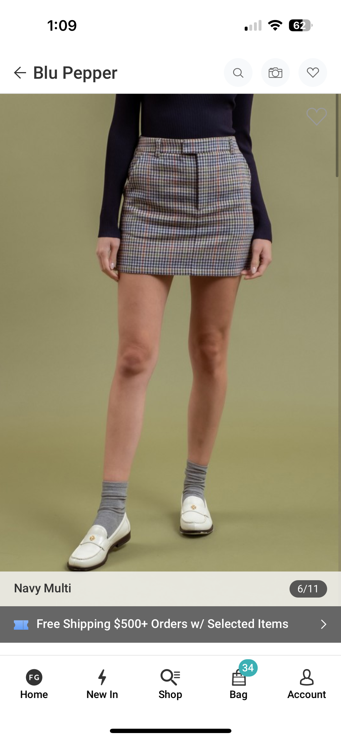 Kayla Plaid Zipper Mini Skirt