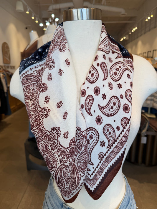 Moxie Cotton-linen Texture Square Scarf