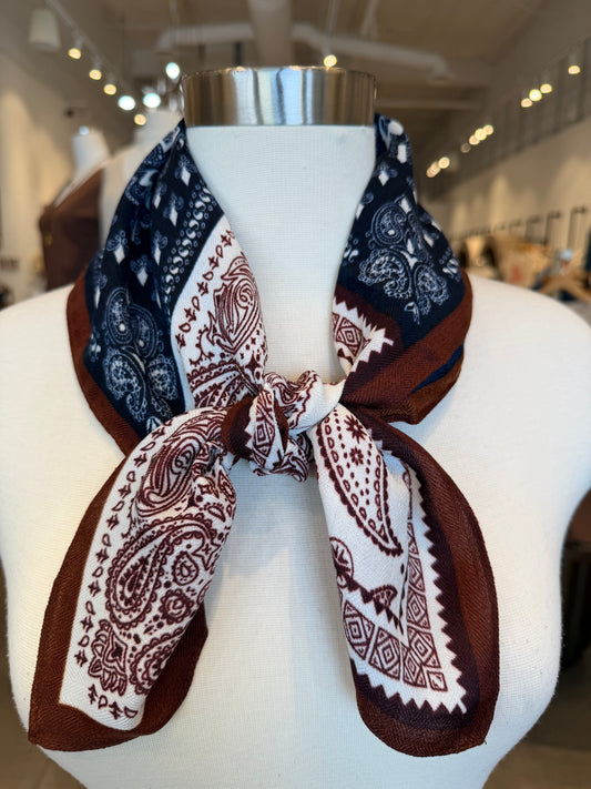 Moxie Cotton-linen Texture Square Scarf