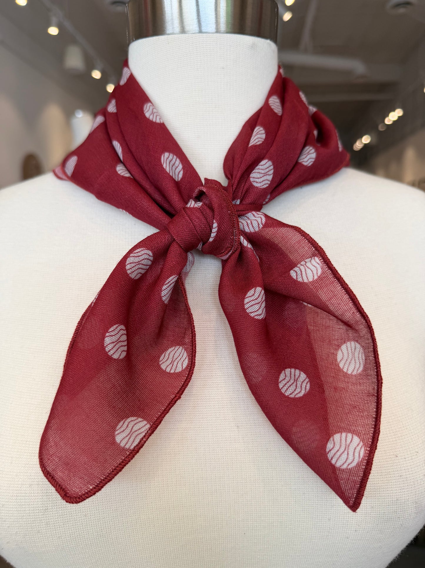 Dolly Cotton Linen Print Square Scarf