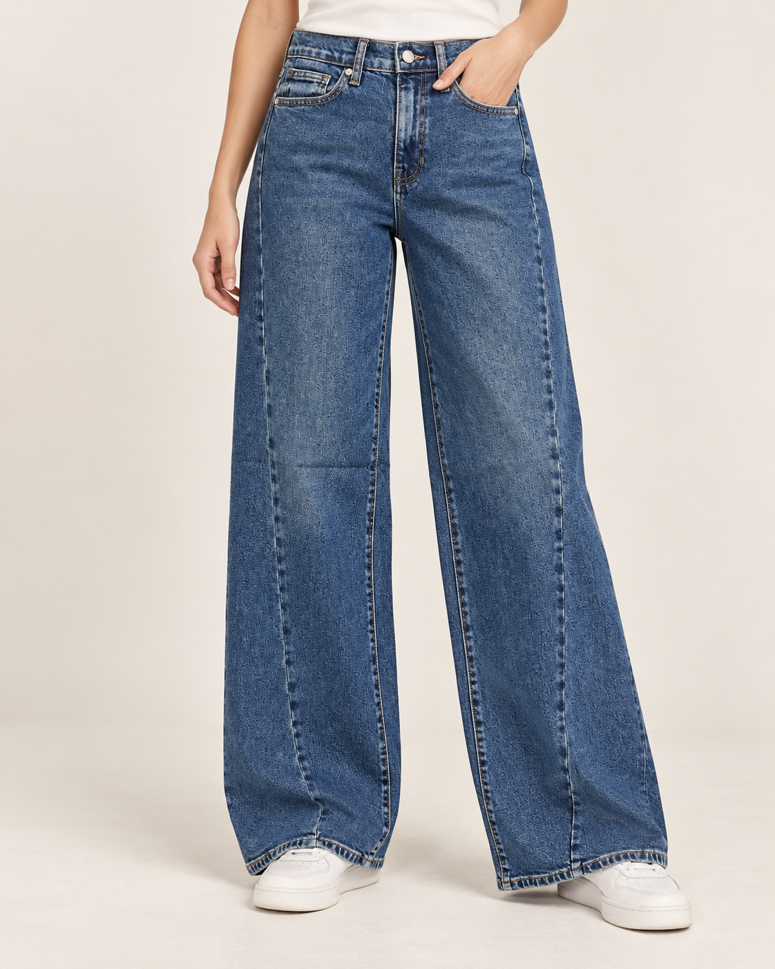 Monroe Twisted Seam Wide Leg Jean