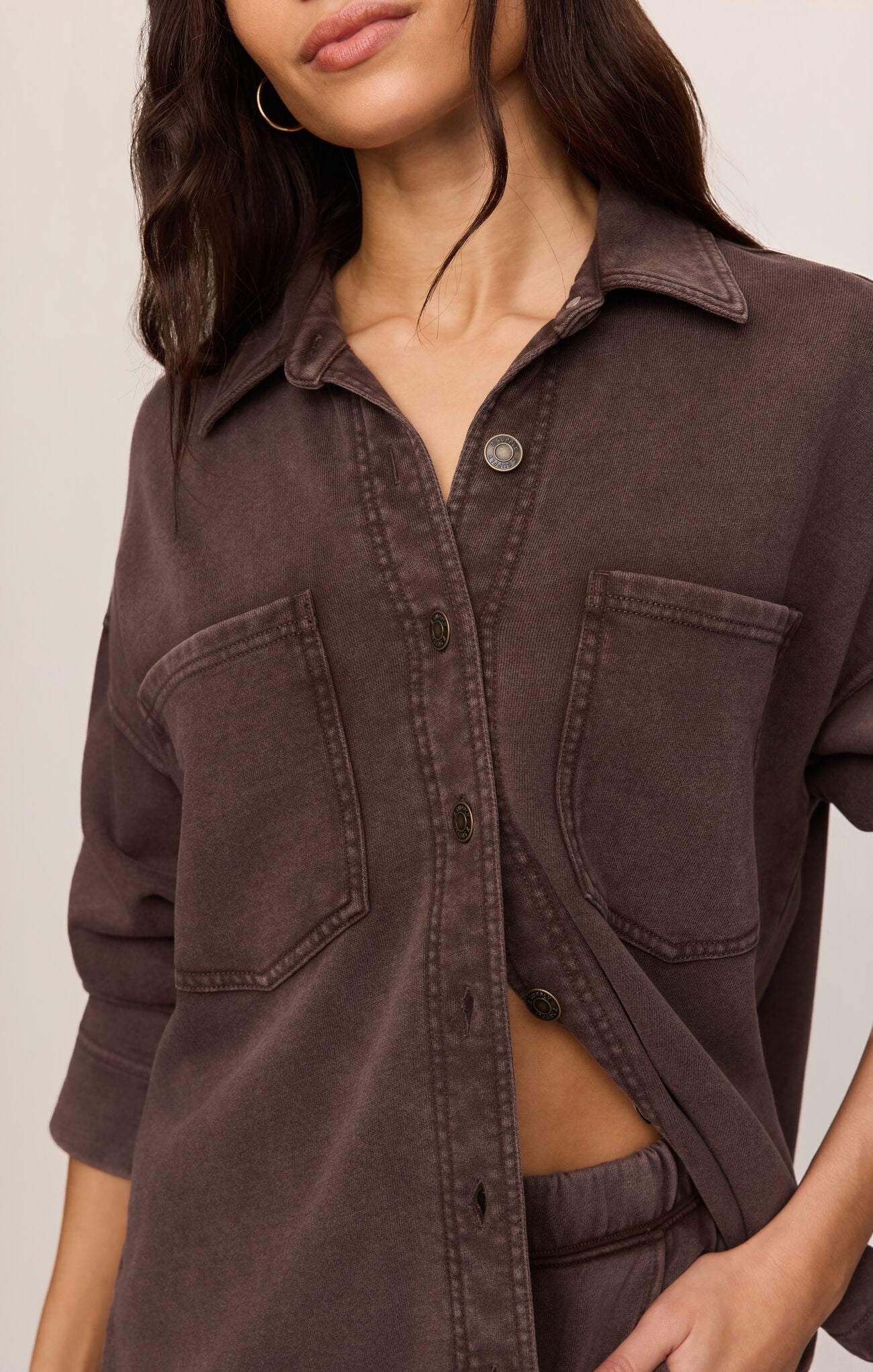 Z Supply | All Day Knit Jacket-Dark Chocolate