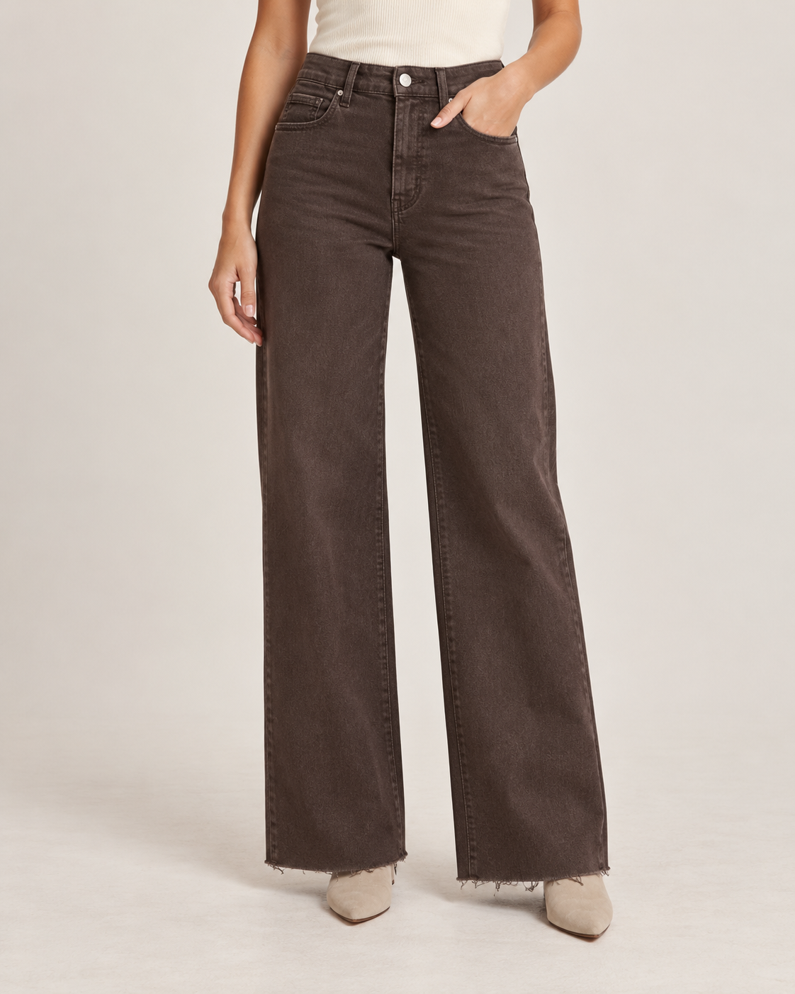 Josie Super High Rise Column Straight Trouser