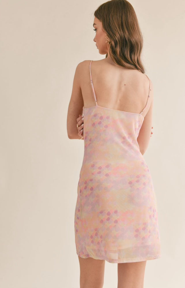 Lavender Blossom  Mini Dress