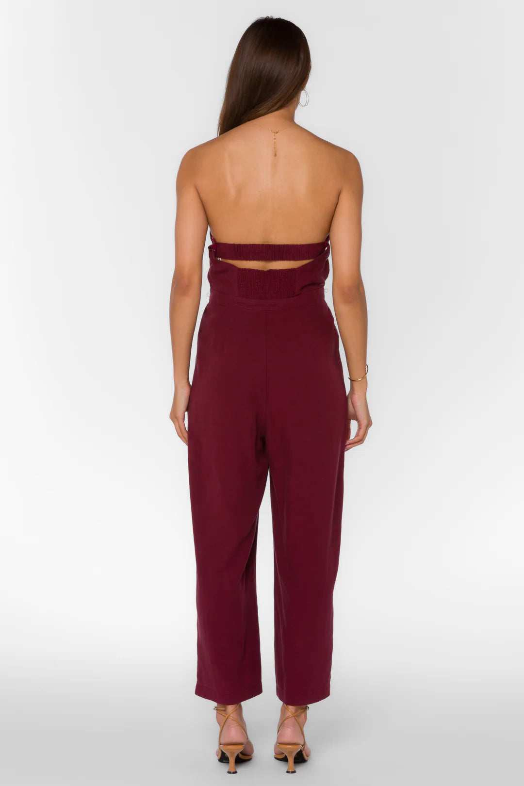 Jeanie Burgundy Jumpsuit