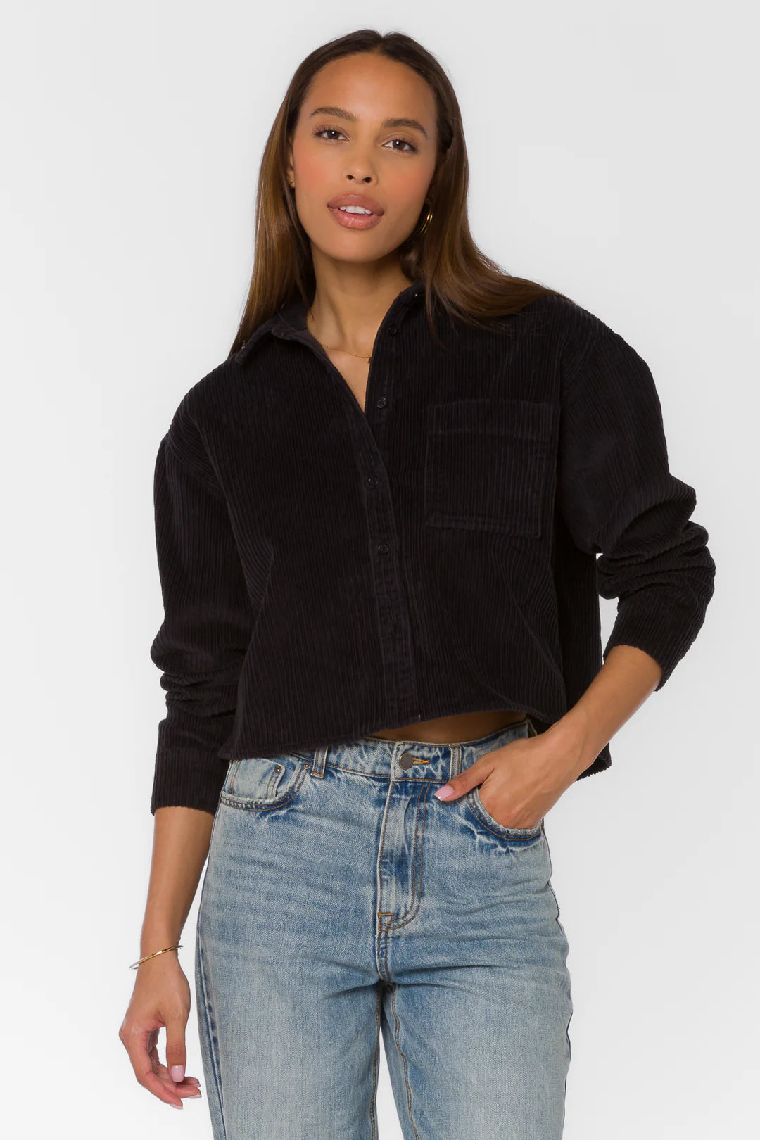 Cordelia Iron Long Sleeve Corduroy Shirt