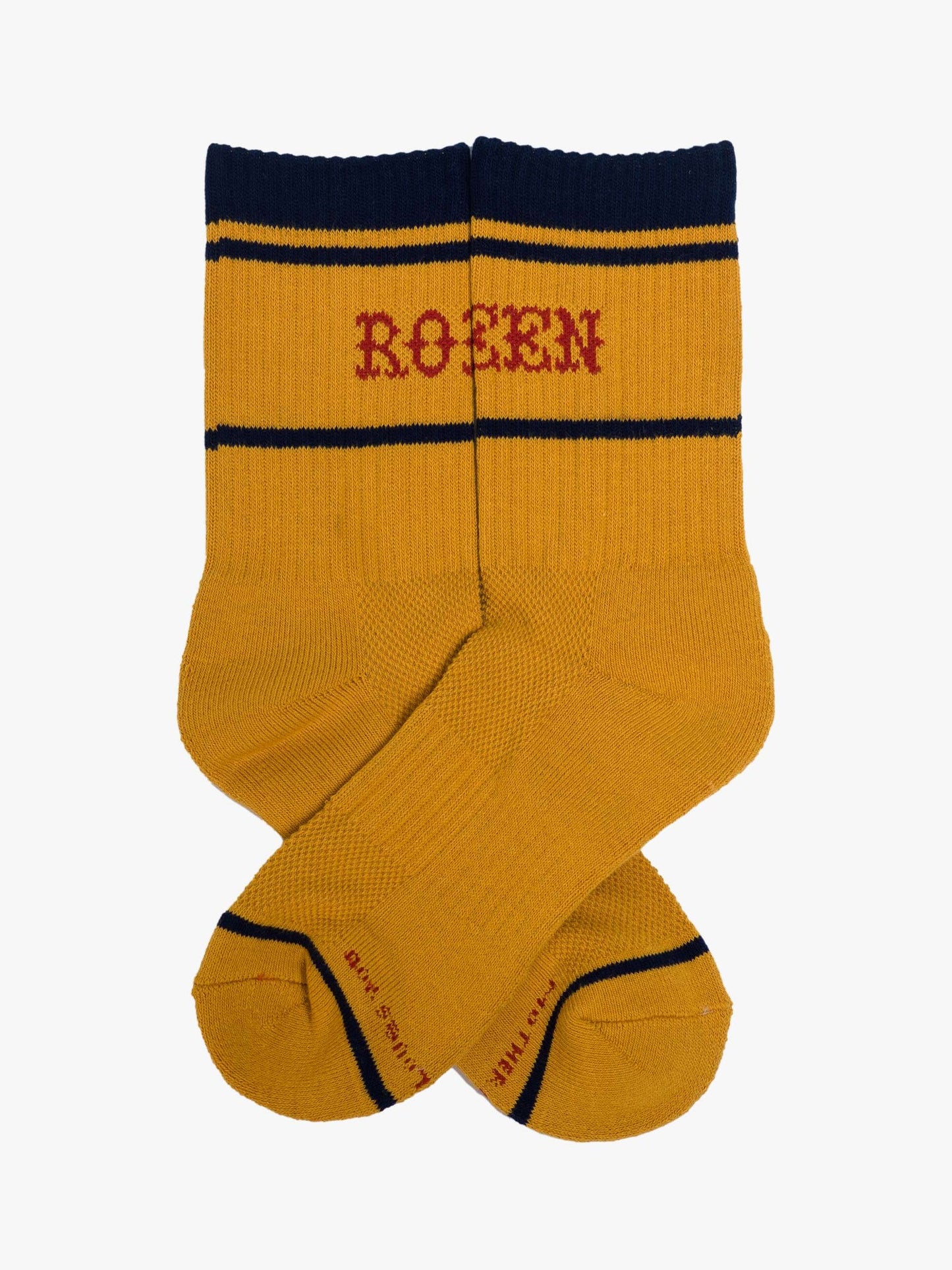 Baby Steps  classic tube socks in yellow with red "Rodeo Queen"