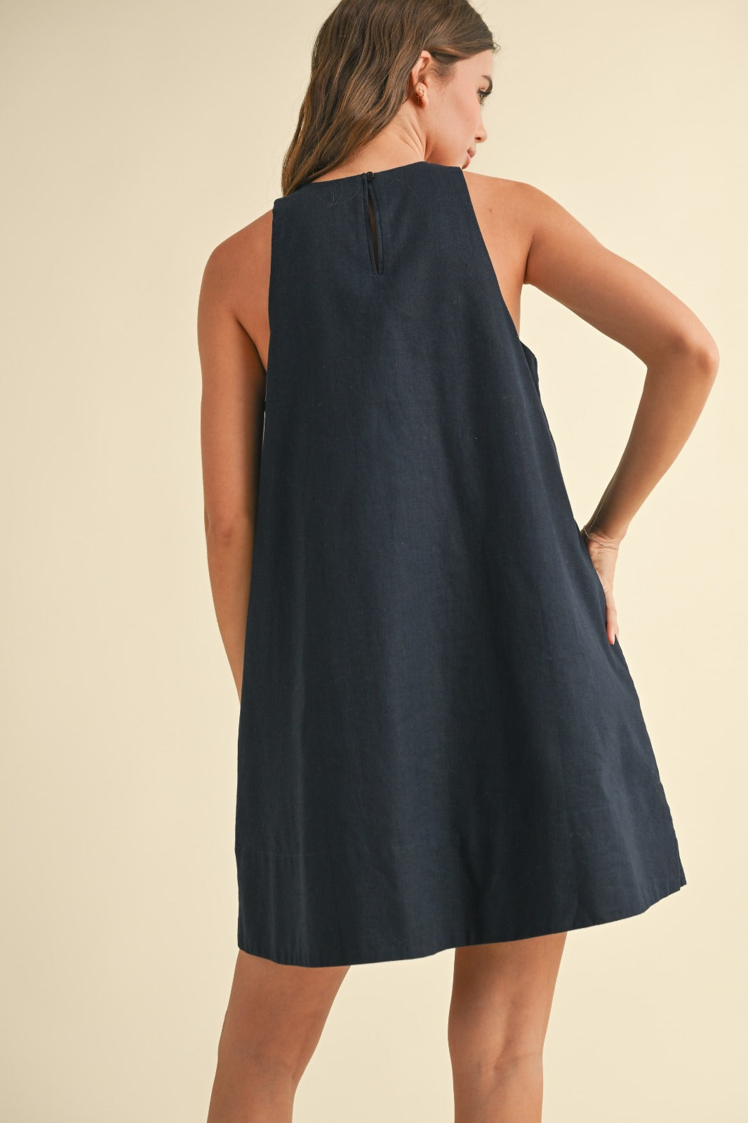 Clair Sleeveless A Line Dress With Pockets