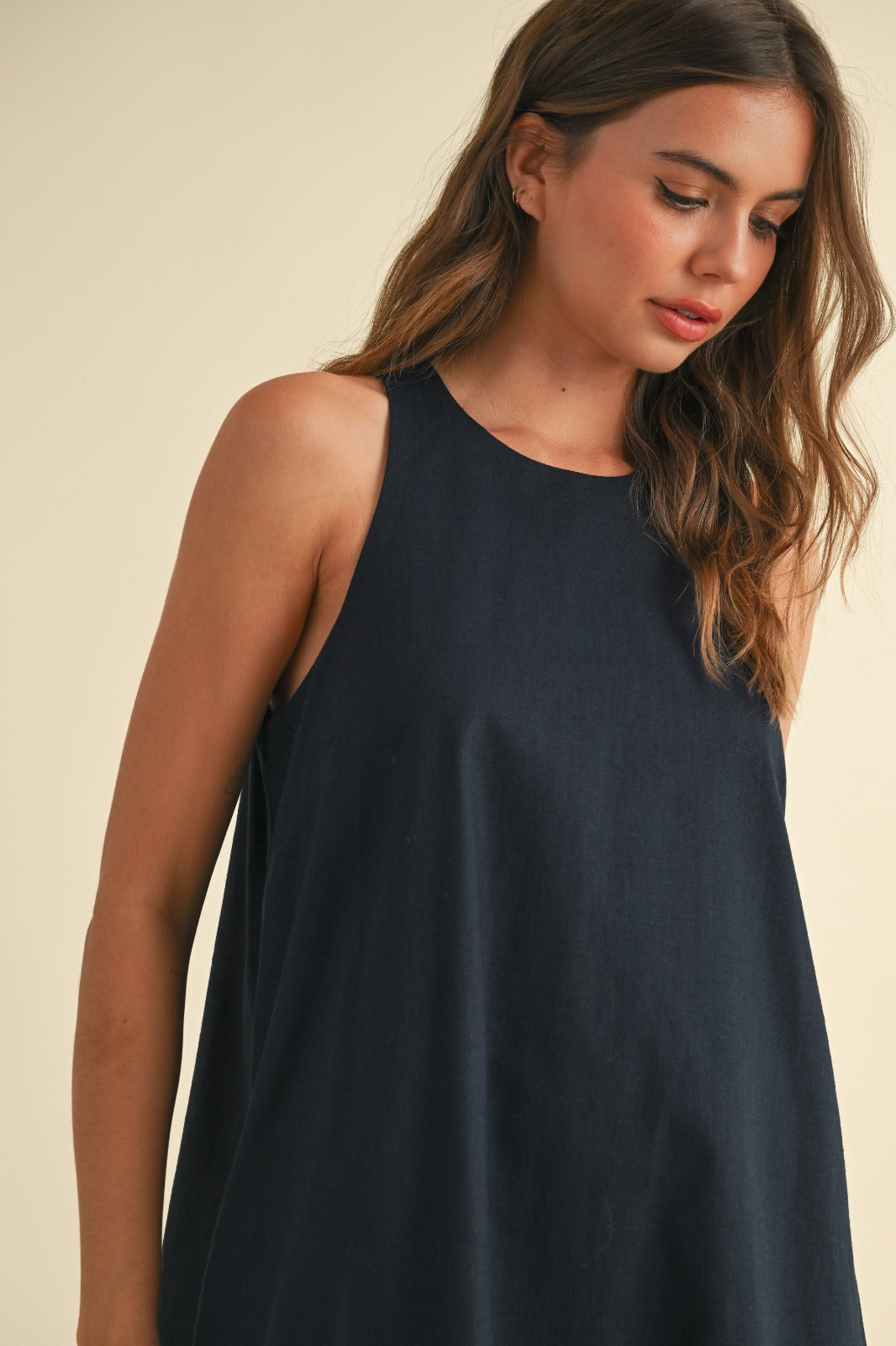 Clair Sleeveless A Line Dress With Pockets