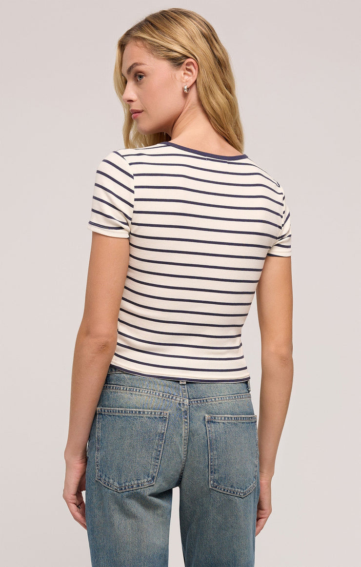 Saxton Striped Rib Tee By Z Supply