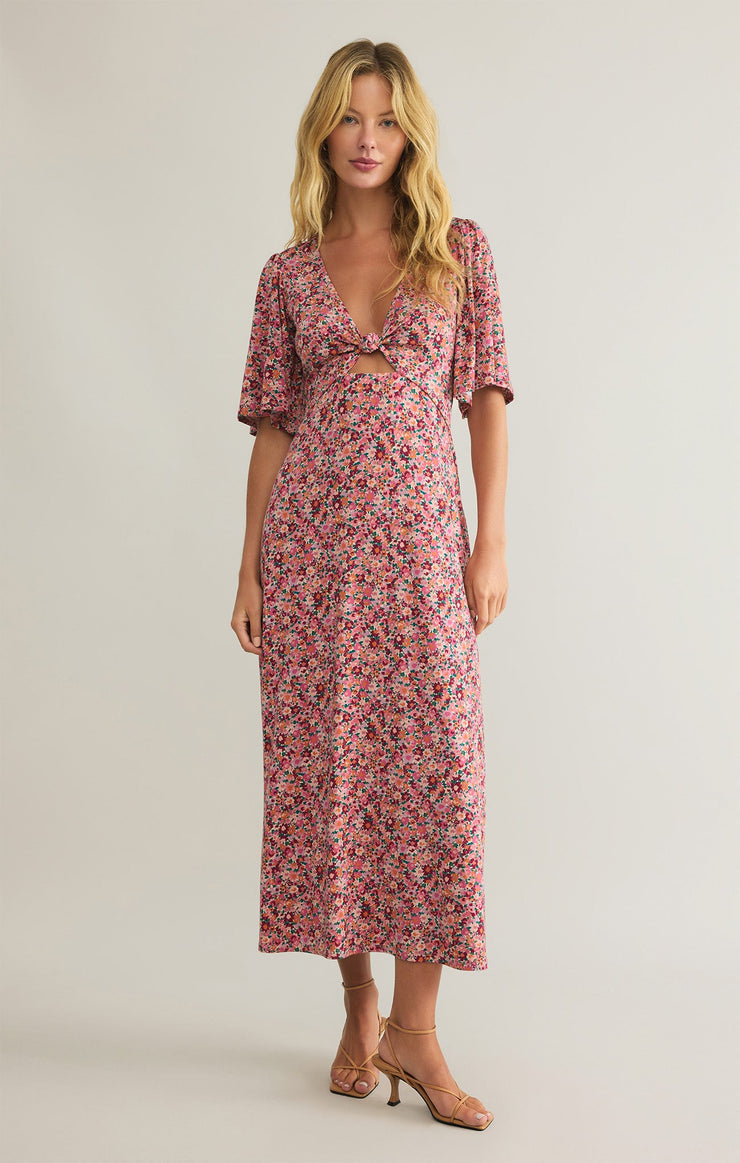 Mavis Dulce Short Sleeve Floral Midi Dress