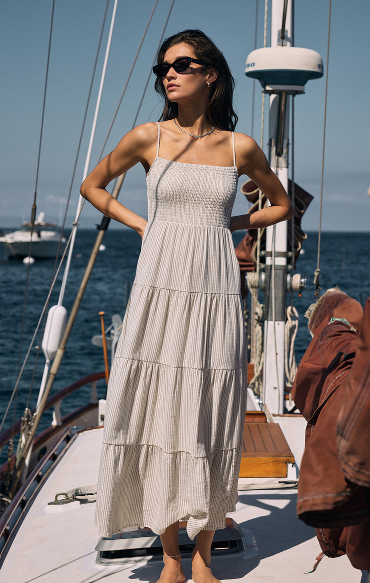 Balos Striped Sleeveless Lightweight Maxi Dress