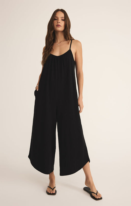 Textured Flared Sleeveless Jumpsuit By Z Supply