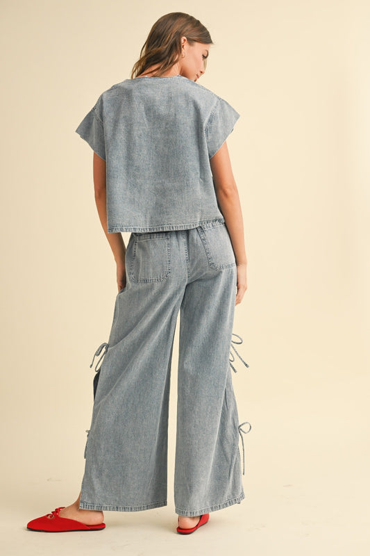 Layla Denim Tied On The Side Pants