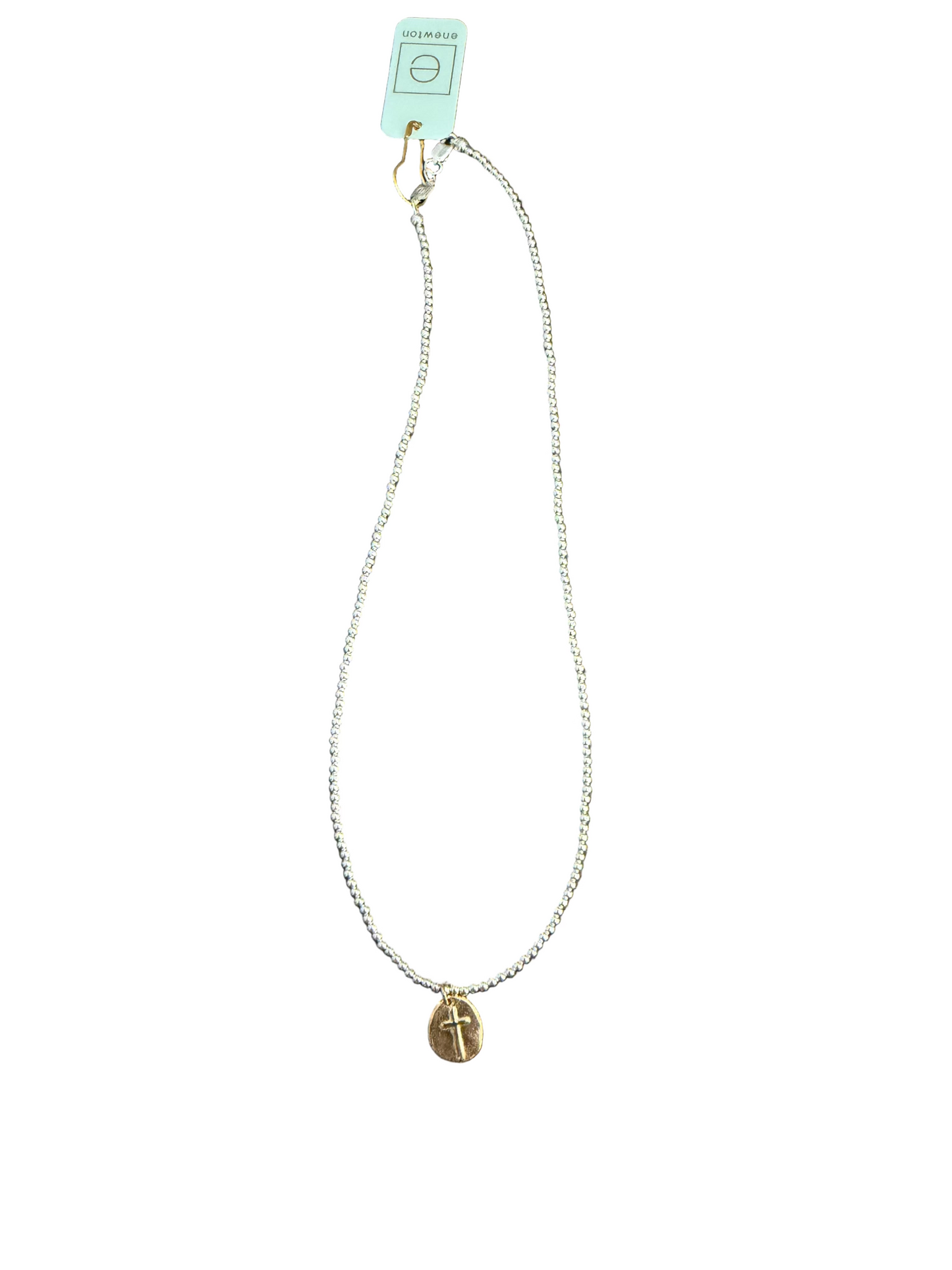 enewton-15" choker classic sterling mixed metal 2mm bead necklace