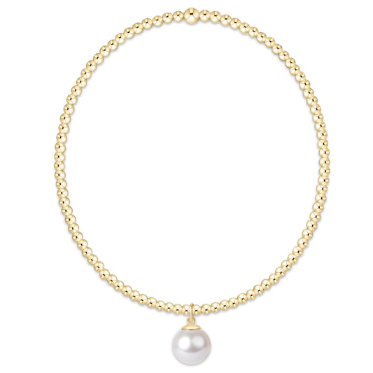Enewton Classic Gold 2mm Bracelet With Pearl Charm