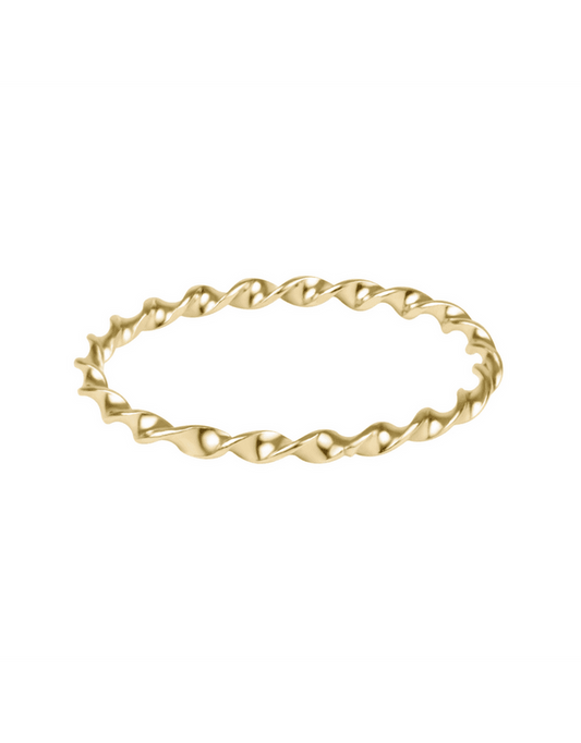 Enewton Classic Gold Twisted Thin Band Ring