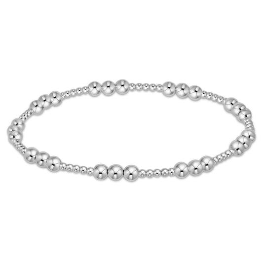 classic joy pattern 4mm bead bracelet - sterling by enewton