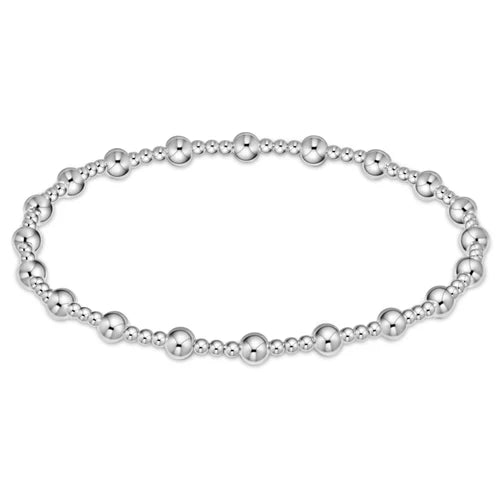 classic sincerity pattern 4mm bead bracelet - sterling by enewton