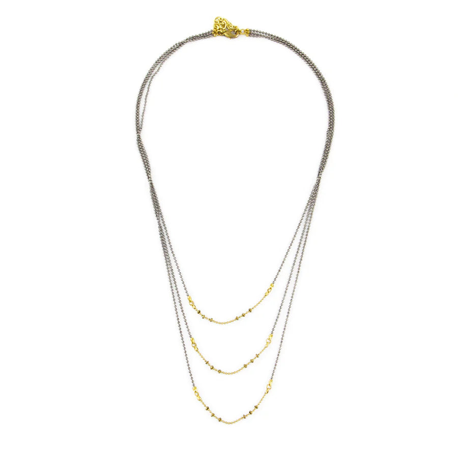 Tripe Drape Necklace