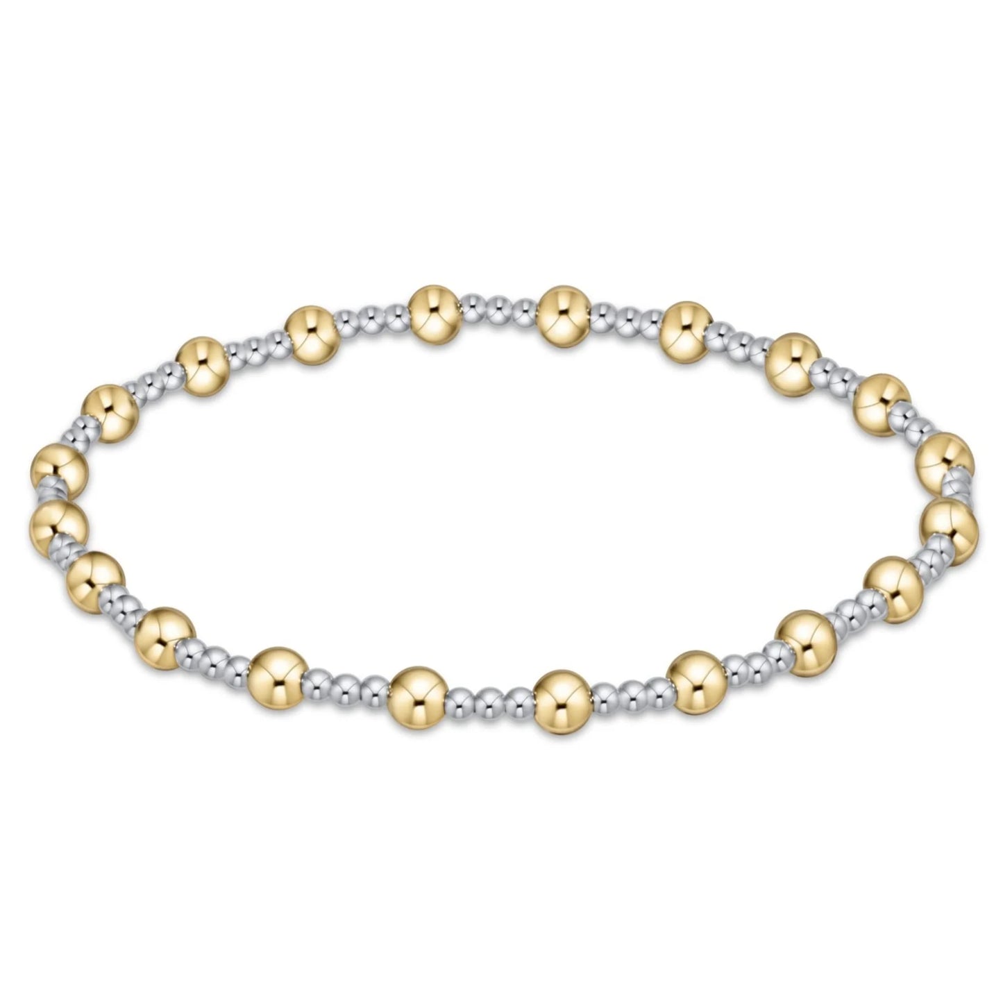 classic sincerity pattern 4mm bead bracelet - mixed metal by enewton (Copy)